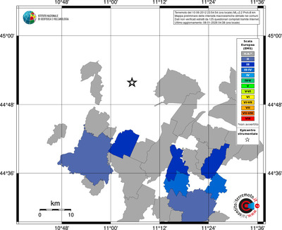 Mappa EMS - territori comuni