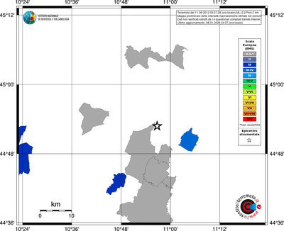 Mappa EMS - territori comuni
