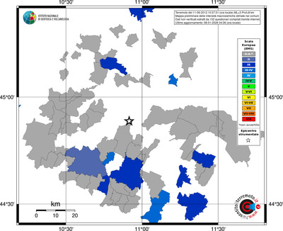 Mappa EMS - territori comuni
