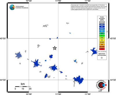 Mappa EMS - territori località