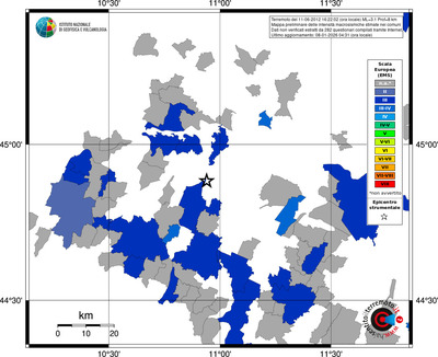 Mappa EMS - territori comuni