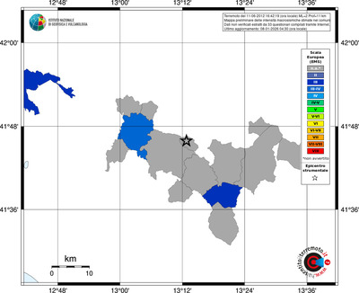 Mappa EMS - territori comuni