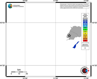 Mappa EMS - territori comuni