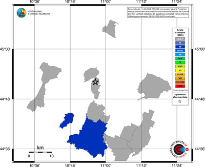 Mappa EMS - territori comuni