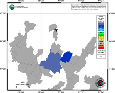 Mappa EMS - territori comuni