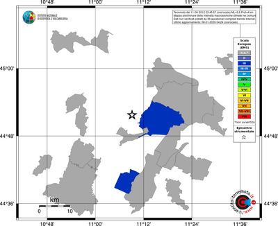 Mappa EMS - territori comuni