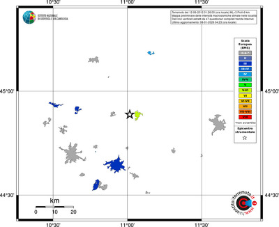Mappa EMS - territori località