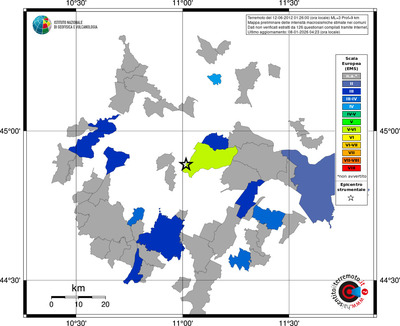 Mappa EMS - territori comuni