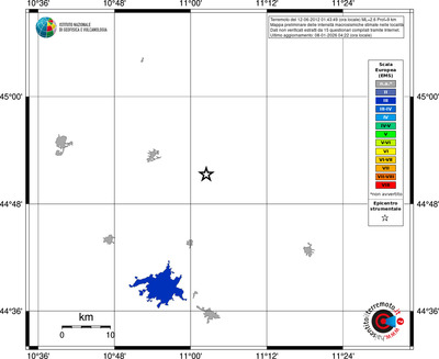 Mappa EMS - territori località