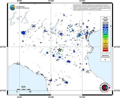 Mappa EMS - territori località