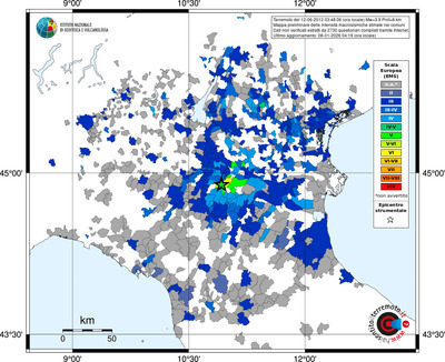 Mappa EMS - territori comuni