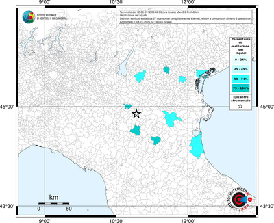 Mappa territorio comunale con almeno 3 questionari