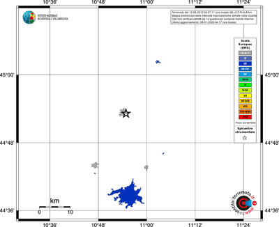 Mappa EMS - territori località