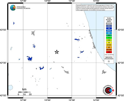 Mappa EMS - territori località