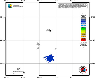 Mappa EMS - territori località