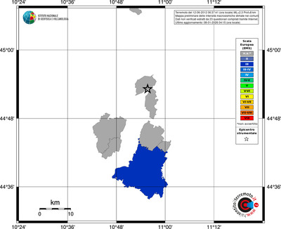 Mappa EMS - territori comuni