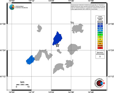 Mappa EMS - territori comuni