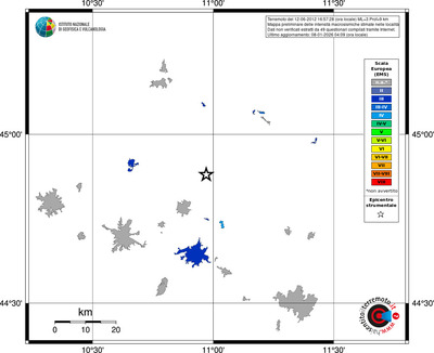 Mappa EMS - territori località