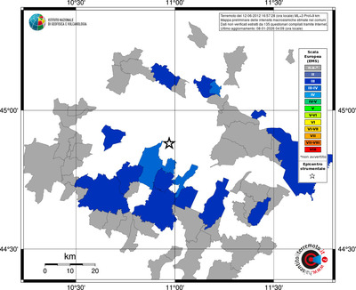 Mappa EMS - territori comuni