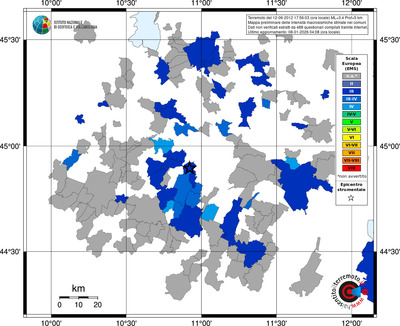 Mappa EMS - territori comuni