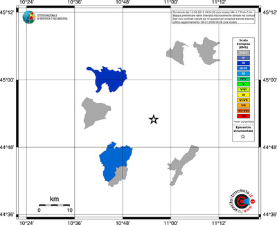 Mappa EMS - territori comuni