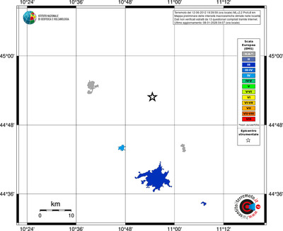 Mappa EMS - territori località