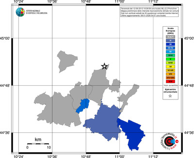 Mappa EMS - territori comuni