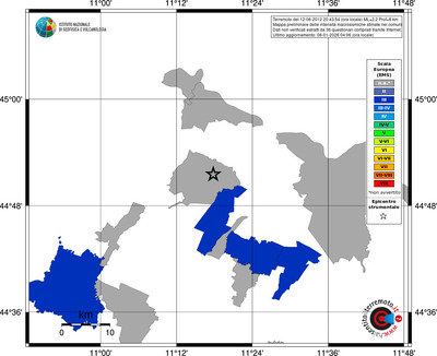 Mappa EMS - territori comuni