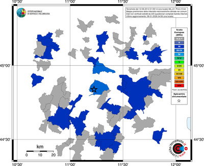 Mappa EMS - territori comuni