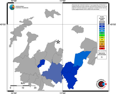 Mappa EMS - territori comuni