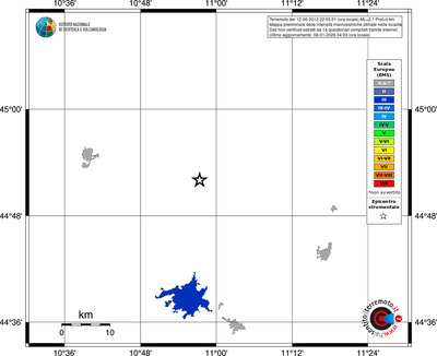 Mappa EMS - territori località