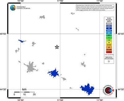 Mappa EMS - territori località