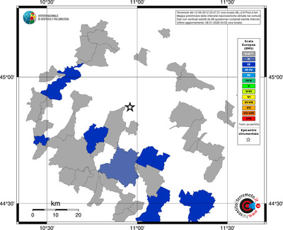 Mappa EMS - territori comuni