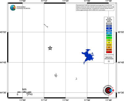 Mappa EMS - territori località