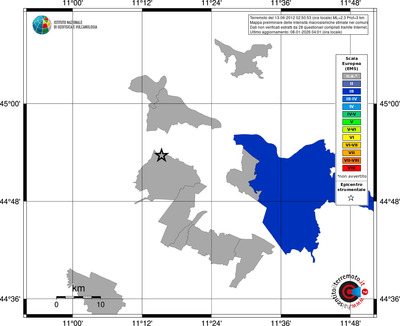 Mappa EMS - territori comuni