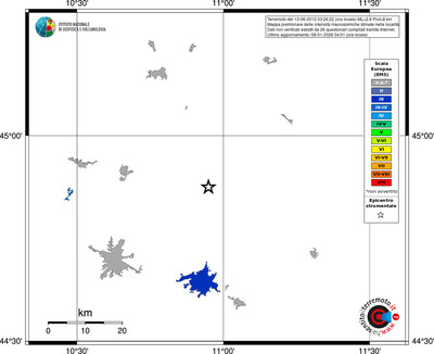Mappa EMS - territori località