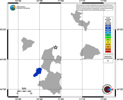 Mappa EMS - territori comuni