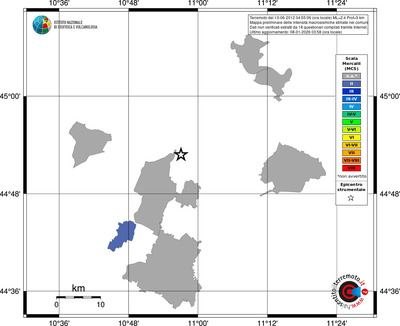 Mappa MCS - territori comuni