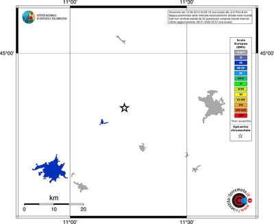Mappa EMS - territori località