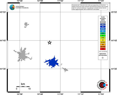 Mappa EMS - territori località