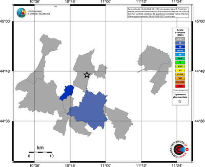 Mappa EMS - territori comuni