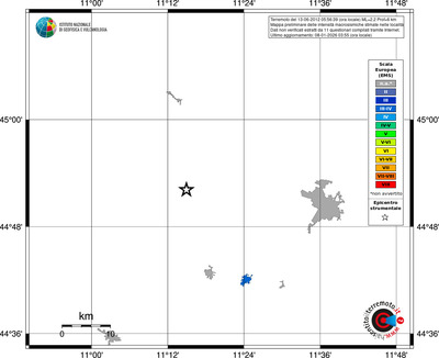 Mappa EMS - territori località