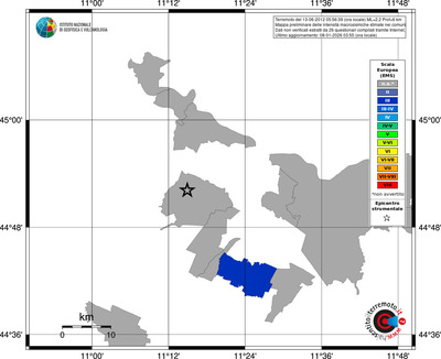 Mappa EMS - territori comuni