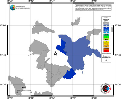 Mappa EMS - territori comuni