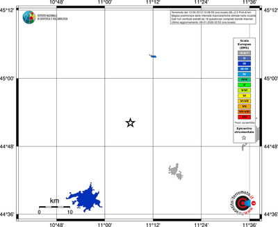 Mappa EMS - territori località