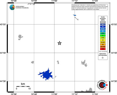 Mappa EMS - territori località