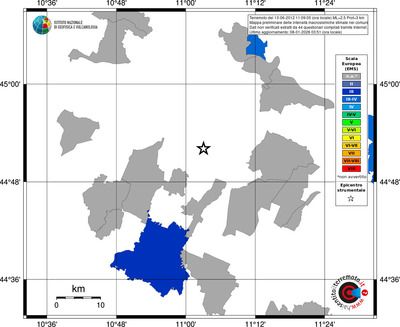 Mappa EMS - territori comuni