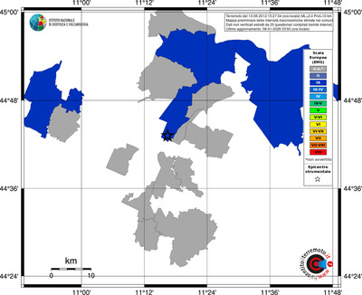 Mappa EMS - territori comuni