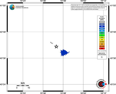 Mappa EMS - territori località