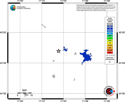Mappa EMS - territori località